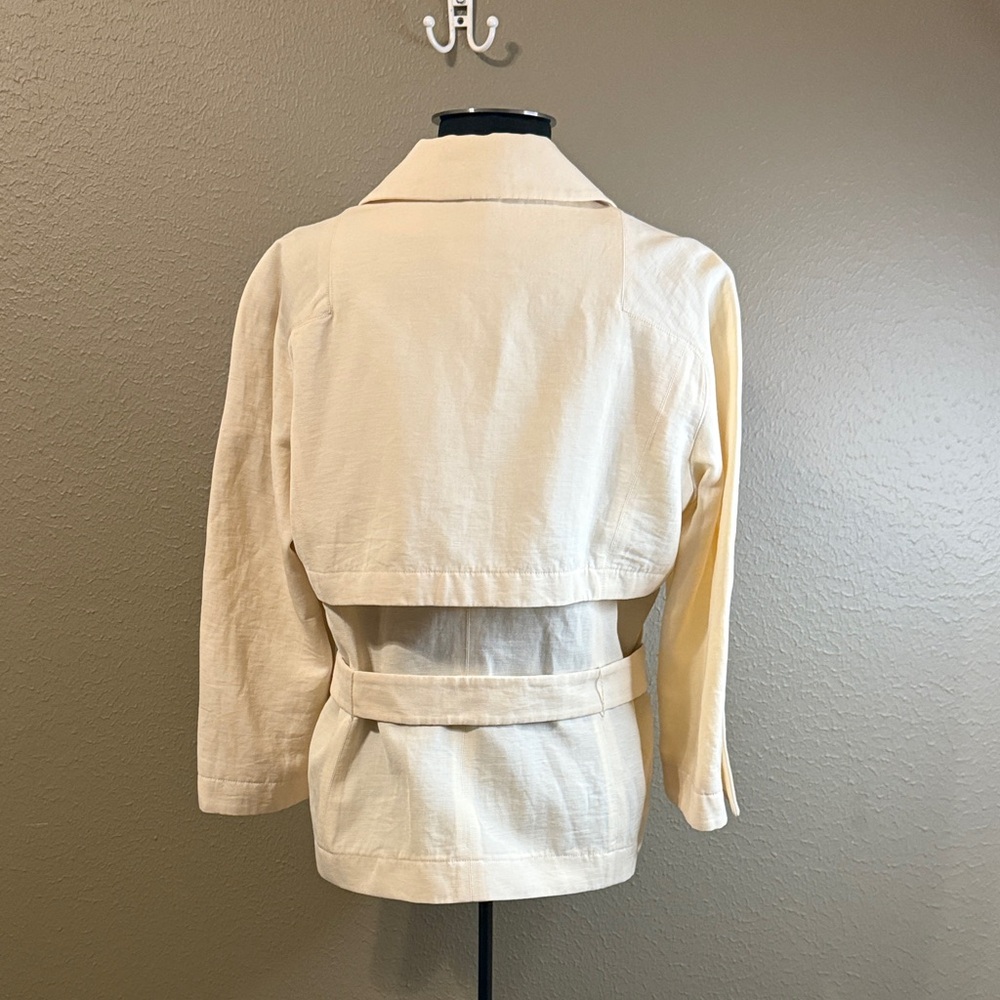 Narciso Rodriguez Cream Trench Coat - Picture 4 of 12